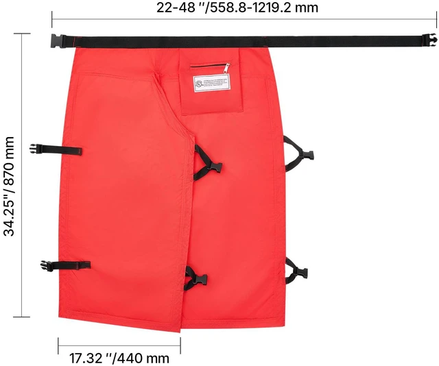 Alt view image 7 of 7 - Chainsaw Chaps 34.2" Apron Style Forestry Chainsaw Safety Chaps Class C Small
