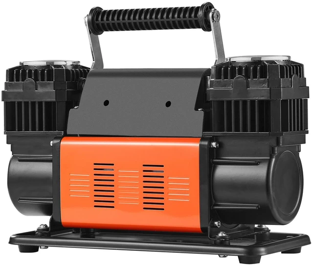Alt view image 2 of 5 - 10.6CFM Portable Tire Inflator Dual-Cylinder Air Compressor 12V 150PSI
