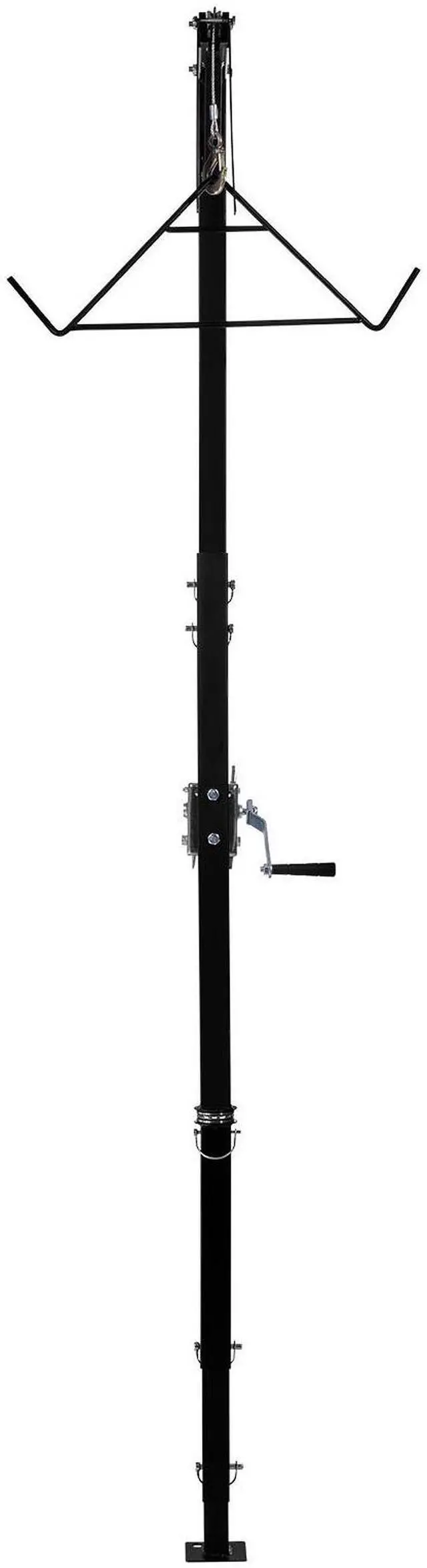 Alt view image 4 of 6 - Truck Hitch Game Hoist, 500 lbs Load Capacity, Hunting Deer Hoist with 2-inch Receiver, 360-Degree Swivel Shaft & Adjustable Height, Includes Gambrel Winch for Skinning & Cleaning Game