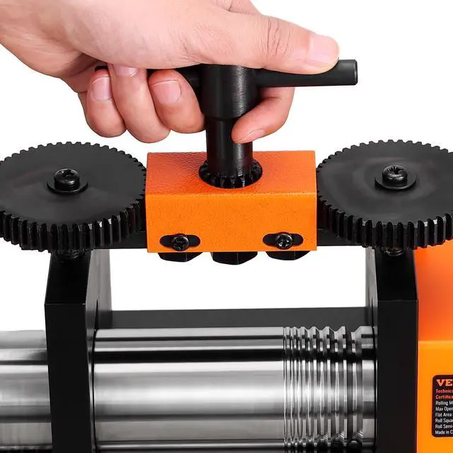 Alt view image 3 of 7 - Rolling Mill, 2.95"/75 mm Jewelry Rolling Mill Machine, 1: 2 Gear Ratio, 3-in-1 Multi-function Rolling Mill, 0.03-6.5mm Press Thickness for Metal Jewelry Making Sheet Square Wire Semicircle