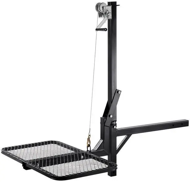 Main image of Hitch Deer Hoist with Lifting System Platform, 300 lbs Load Capacity, Game Hoist Winch Lift with 2-inch Receiver, 360-Degree Swivel Shaft & Foldable, Hitch-Mounted Deer Hanger for Moving Game