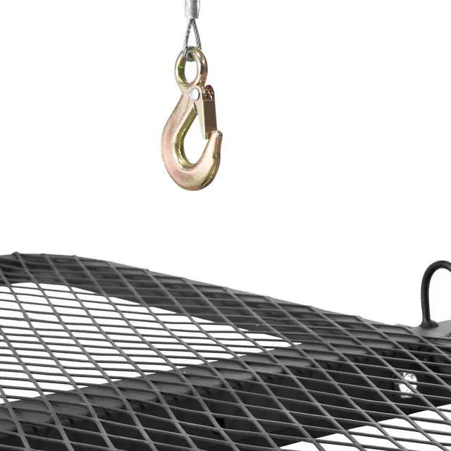 Alt view image 6 of 6 - Hitch Deer Hoist with Lifting System Platform, 300 lbs Load Capacity, Game Hoist Winch Lift with 2-inch Receiver, 360-Degree Swivel Shaft & Foldable, Hitch-Mounted Deer Hanger for Moving Game