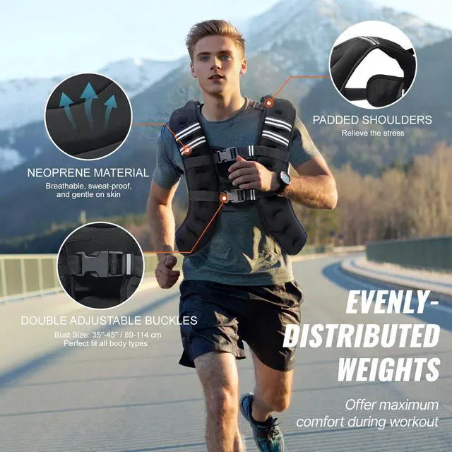 Alt view image 3 of 7 - 30lb Weighted Vest for Men Women Workout Equipment for Strength Training