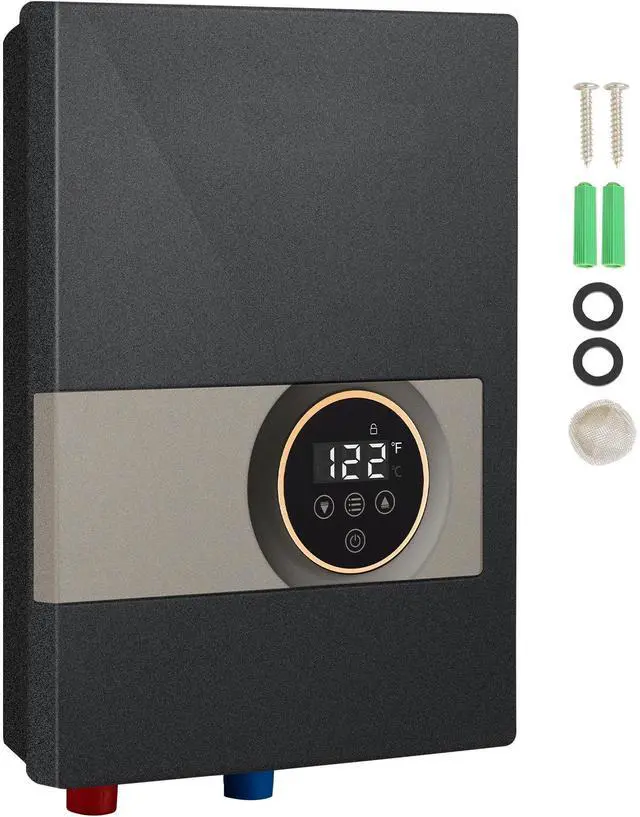 Alt view image 7 of 7 - Instant Water Heater, 13.8kw Electric Tankless Water Boiler, Digital Temperature Display & Easy Installation & 24-Hour Water Supply, For Kitchen Bathroom Shower Mall Salon Shampoo ETL Listed
