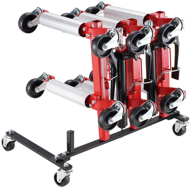 Alt view image 3 of 7 - Car Dolly Rack Hydraulic Trolley Jack Stand Organizer 4-Dolly Capacity