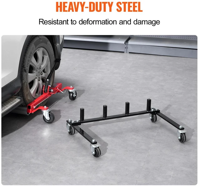 Alt view image 7 of 7 - Car Dolly Rack Hydraulic Trolley Jack Stand Organizer 4-Dolly Capacity