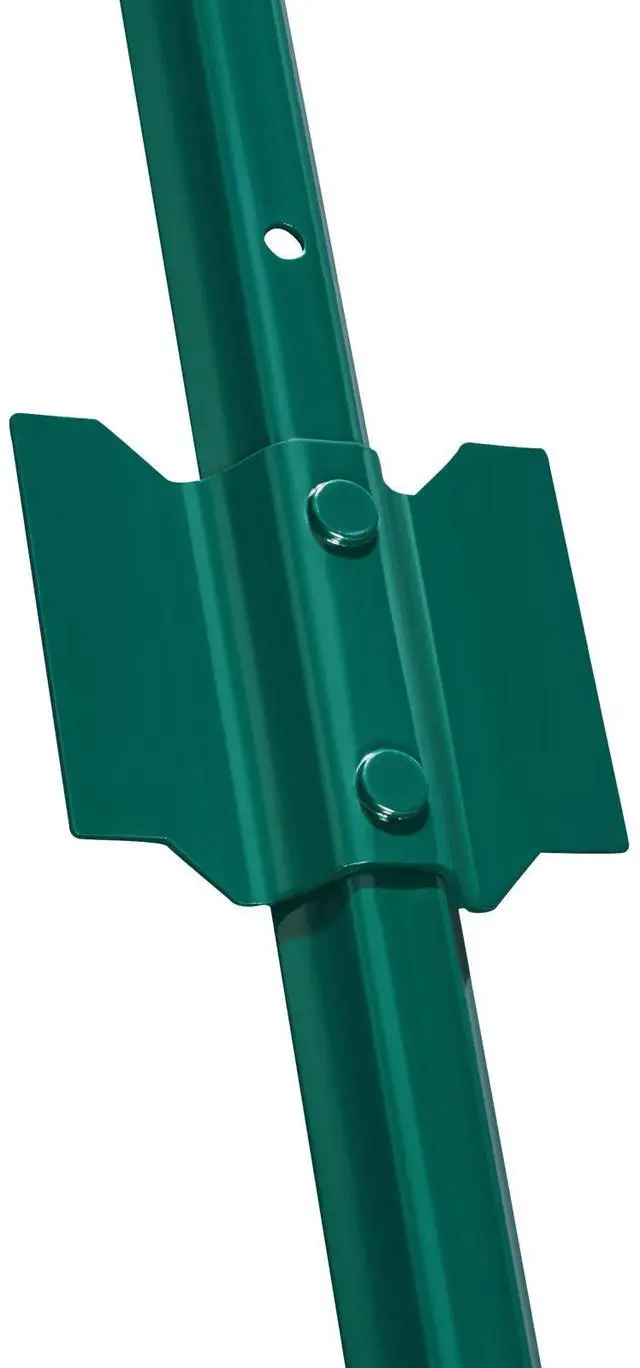 Alt view image 7 of 7 - 5 Feet Fence Post 10 Pack T-Post Heavy Duty Metal Fence Posts Green