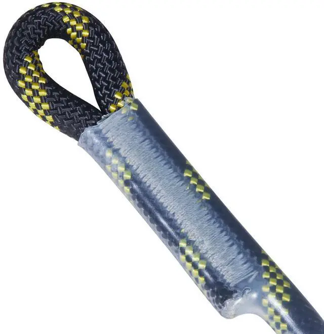 Alt view image 2 of 7 - Vertical Lifeline Assembly, 0.55'' x 100' Fall Protection Rope with 30 KN Breaking Tension, Polyester Roofing Rope with Steel Snap Hooks, Rope Grab, and Shock Absorber, ANSI Compliant