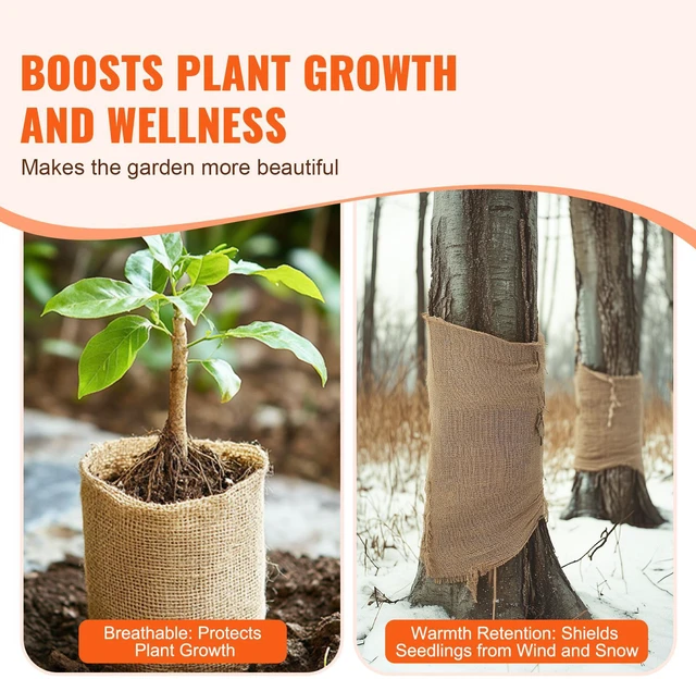 Alt view image 7 of 7 - Burlap Fabric Roll Burlap Tree Wrap 40 in x 30 ft for Crafts & Plants