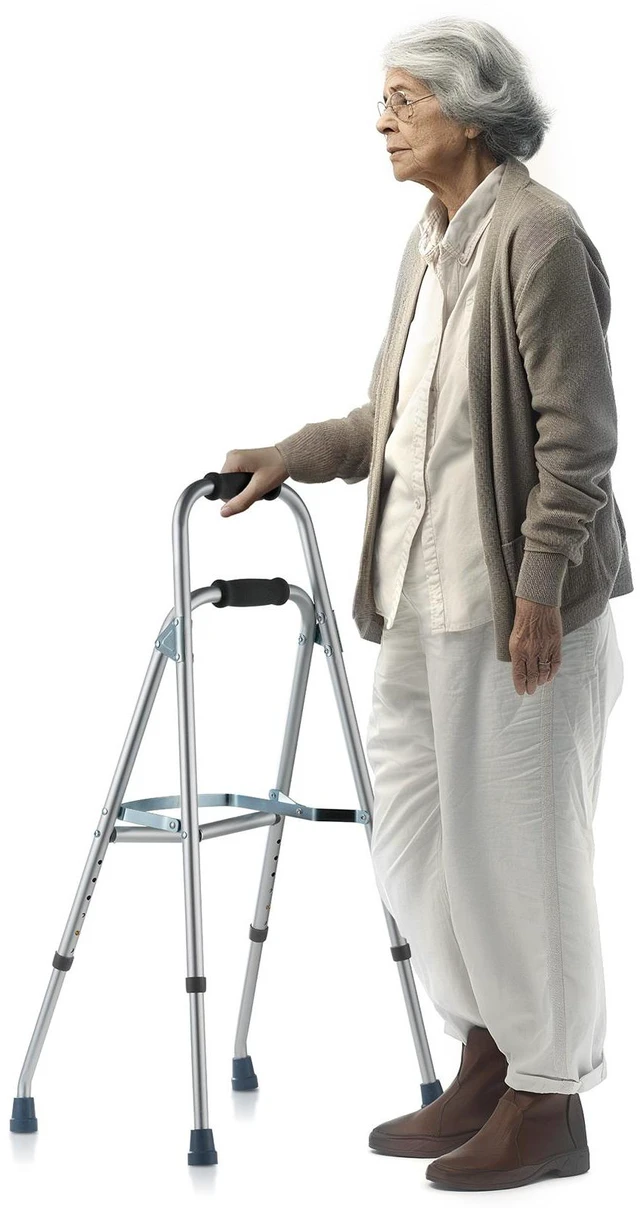 Alt view image 6 of 7 - Folding Hemi Walker One Arm Mobility Walker for Senior & Adjustable Height