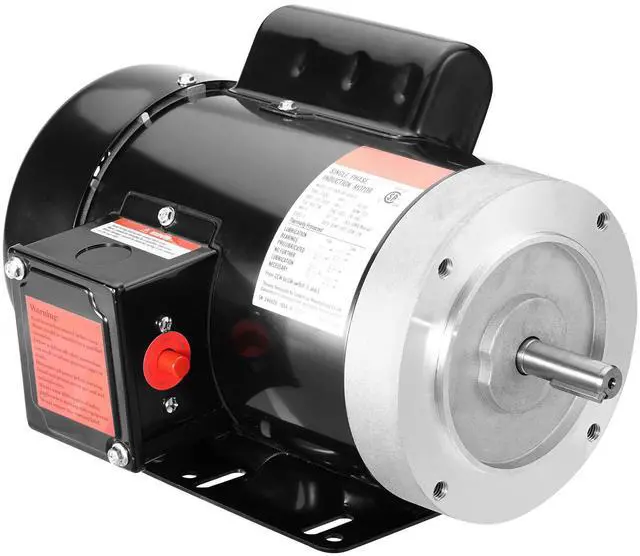Main image of 1HP Electric Motor 1725 rpm, AC 115V/230V, 56C Frame, Air Compressor Motor Single Phase, 5/8" Keyed Shaft, CW/CCW Rotation for Agricultural Machinery and General Equipment