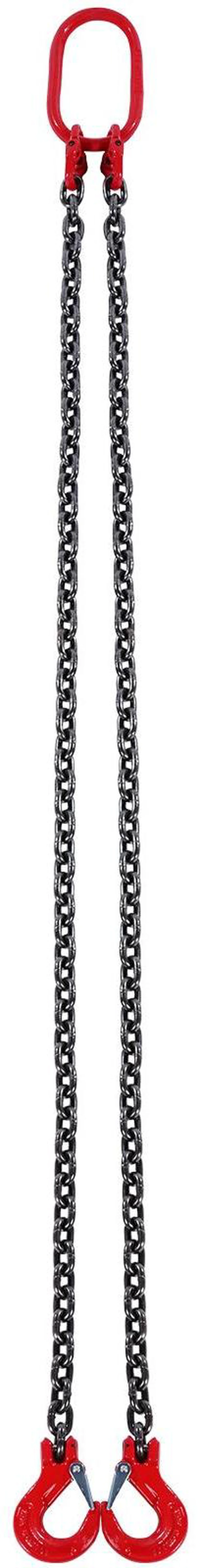 Alt view image 3 of 7 - 5/16" x 5' Chain Sling 2 Legs G80 Lifting Chain with Grab Hooks 6600 lbs