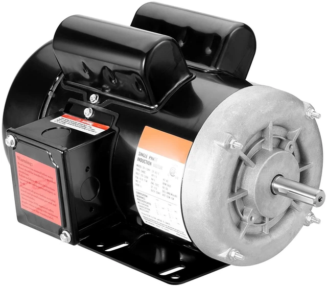 Main image of 1.5HP Electric Motor 3450 rpm, AC 115V/230V, 56 Frame, Air Compressor Motor Single Phase, 5/8" Keyed Shaft, CW/CCW Rotation for Agricultural Machinery and General Equipment