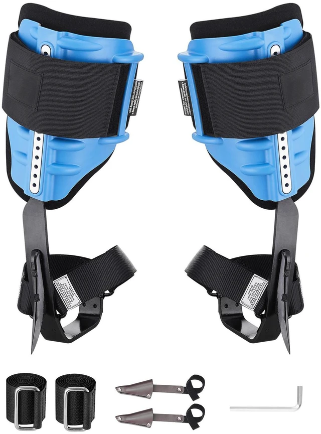 Main image of Tree Climbing Spikes, Height-Adjustable Tree Climbing Gear with Straps & Padding Cushion, 350 lbs Load Capacity, Heavy Duty Steel Climb Spurs Arborist Equipment for Fruit Picking Hunting