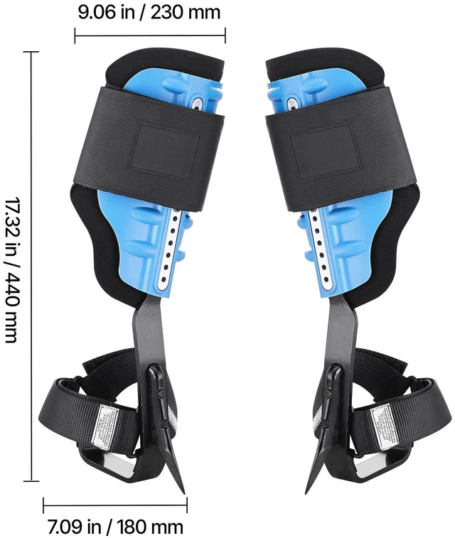 Alt view image 6 of 7 - Tree Climbing Spikes, Height-Adjustable Tree Climbing Gear with Straps & Padding Cushion, 350 lbs Load Capacity, Heavy Duty Steel Climb Spurs Arborist Equipment for Fruit Picking Hunting