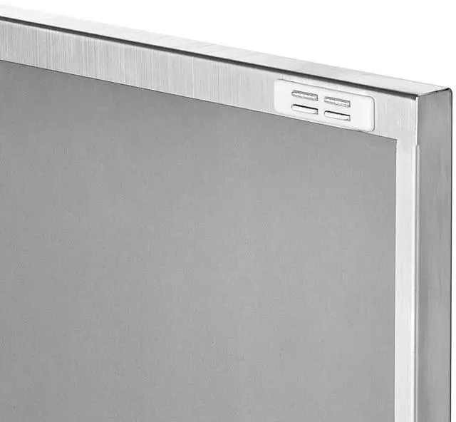 Alt view image 5 of 7 - BBQ Access Door, 36W x 21H Inch Double Outdoor Kitchen Door, Stainless Steel Flush Mount Door, Wall Vertical Door with Handles, for BBQ Island, Grilling Station, Outside Cabinet