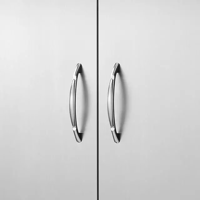 Alt view image 6 of 7 - BBQ Access Door, 36W x 21H Inch Double Outdoor Kitchen Door, Stainless Steel Flush Mount Door, Wall Vertical Door with Handles, for BBQ Island, Grilling Station, Outside Cabinet