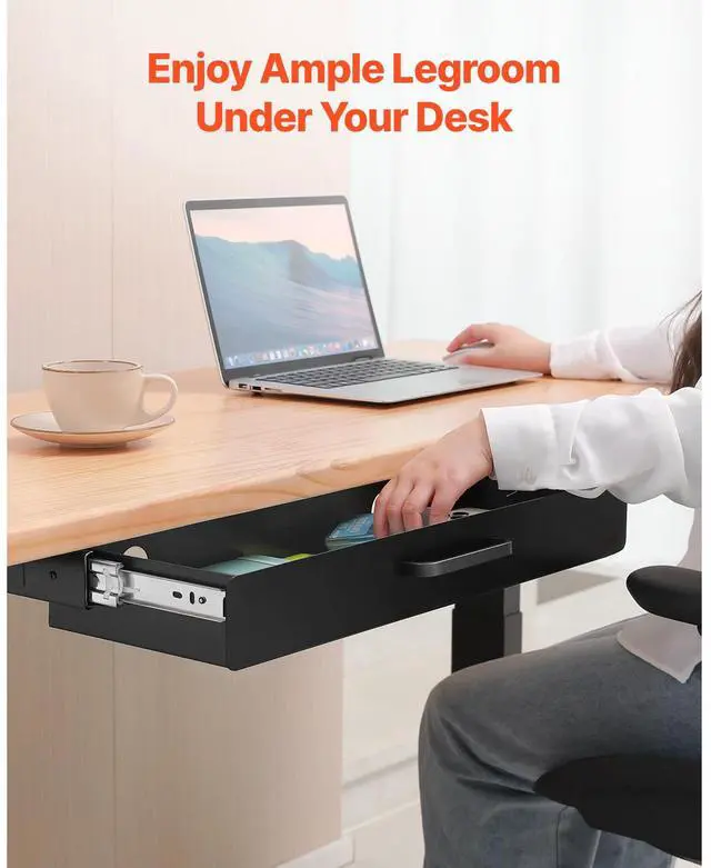 Alt view image 7 of 7 - 22 in Under Desk Drawer Organizer Slide-out Drawer Space Saver for Home Office