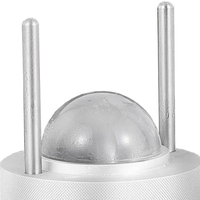 Alt view image 5 of 6 - Ice Ball Press, 2.4" Ice Ball Maker, Aircraft Al Alloy Ice Ball Press Kit for 60mm Ice Sphere, Ice Press with Tong and Drip Tray, for Whiskey, Cocktail, Bourbon, Scot on Party & Holiday, Silver
