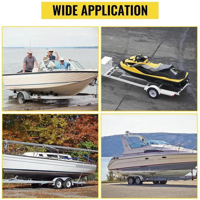 Alt view image 4 of 7 - Boat Trailer Guide-on, 60", 2PCS Steel Trailer Post Guide ons, w/White PVC Tube Covers, Complete Mounting Accessories Included, for Ski Boat, Fishing Boat or Sailboat Trailer
