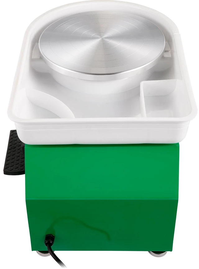 Alt view image 4 of 7 - Pottery Wheel 28cm Pottery Forming Machine 350W Electric Pottery Wheel with Adjustable Feet Lever Pedal DIY Clay Tool with Tray for Ceramic Work Clay Art DIY Clay Green, 18 Piece