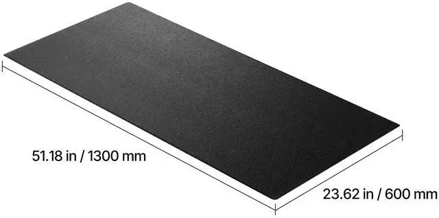 Alt view image 7 of 7 - Treadmill Mat for Carpet Floor 0.16" Thick 24"x51" Exercise Equipment Mat