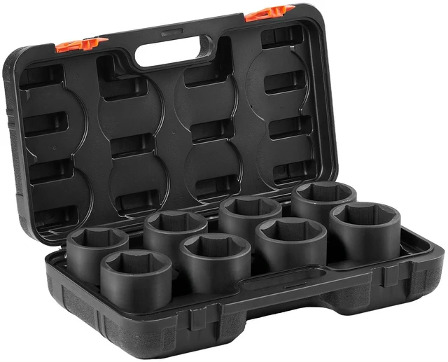 Main image of Axle Nut Impact Socket Set 3/4" Drive 6-Point 8PCS SAE Spindle Nut Socket