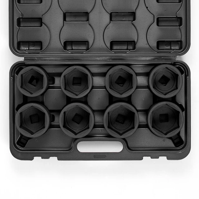 Alt view image 7 of 7 - Axle Nut Impact Socket Set 3/4" Drive 6-Point 8PCS SAE Spindle Nut Socket