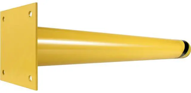 Alt view image 3 of 7 - Safety Bollard, 42 Inch Height Bollard Post, 4.5 Inch Diameter Steel Pipe Safety Bollard Post, Yellow Steel Bollard, Steel Safety Bollard with 8 Anchor Bolts, Perfect for Traffic-Sensitive Area
