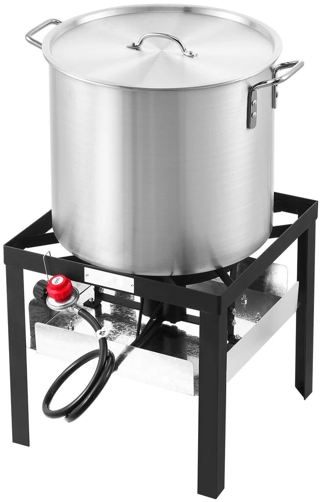 Alt view image 7 of 7 - 100 Qt Seafood Boiling Kit with Strainer Outdoor Crab Crawfish Cooking Pot