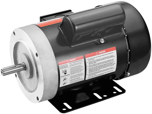 Alt view image 5 of 7 - 0.75HP Electric Motor 1725 rpm, AC 115V/230V, 56C Frame, Air Compressor Motor Single Phase, 5/8" Keyed Shaft, CW/CCW Rotation for Agricultural Machinery and General Equipment