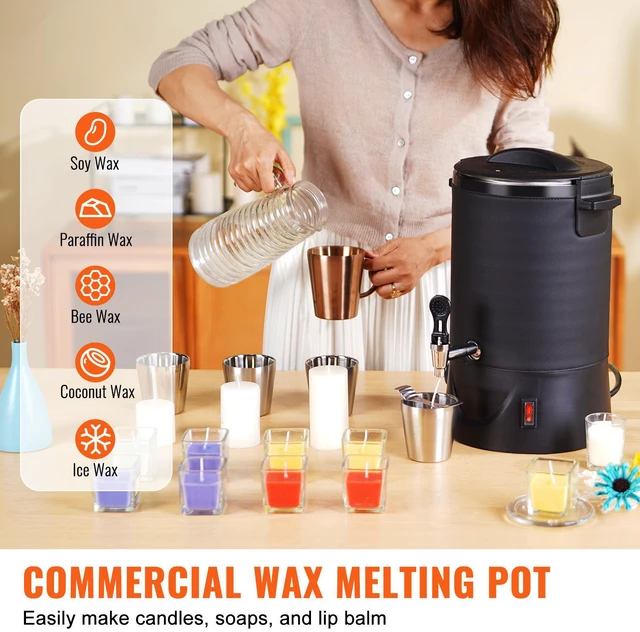 Alt view image 4 of 7 - Wax Melter for Candle Making, 6.5 Liter Large Electric Wax Melting Pot Easy Pour Spout, 9-level Temperature Control, Easy Clean for Candle Soap Cream Beauty Bulk Production Business or Home