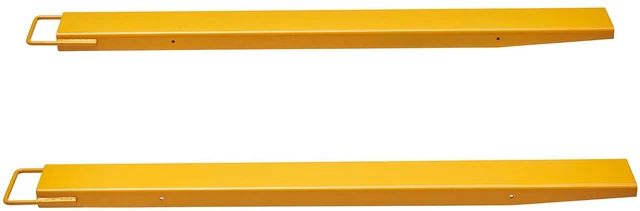 Alt view image 7 of 7 - Pallet Fork Extensions, 60" Length 4.5" Width, Heavy Duty Carbon Steel Fork Extensions for Forklifts, 1 Pair Forklift Extensions, Industrial Forklift Fork Attachments for Forklift Truck, Yellow