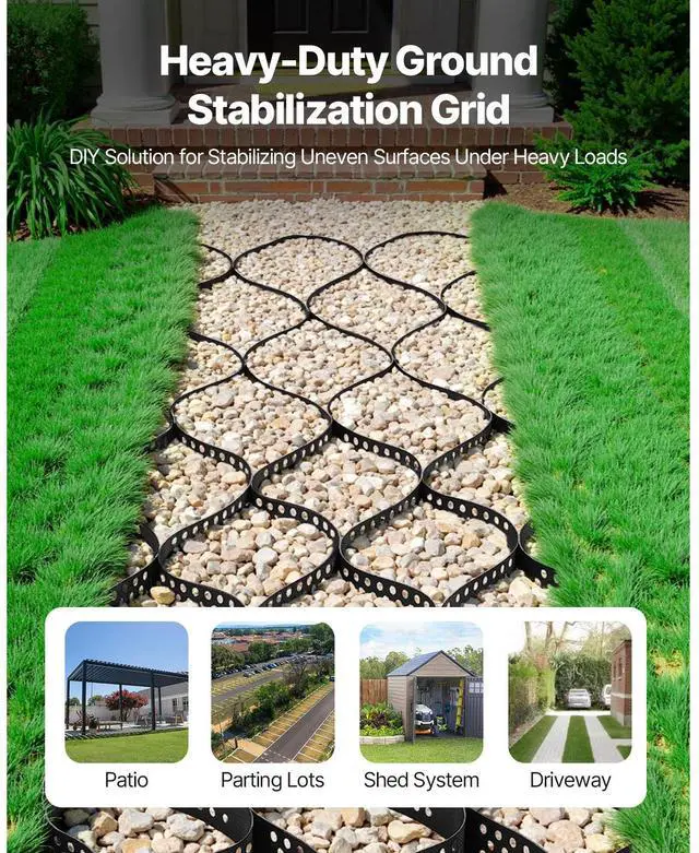 Alt view image 5 of 7 - Ground Grid 3-Inch Depth Geocell Grid 17.06x8.86 FT / 5200x2700 mm for Gravel
