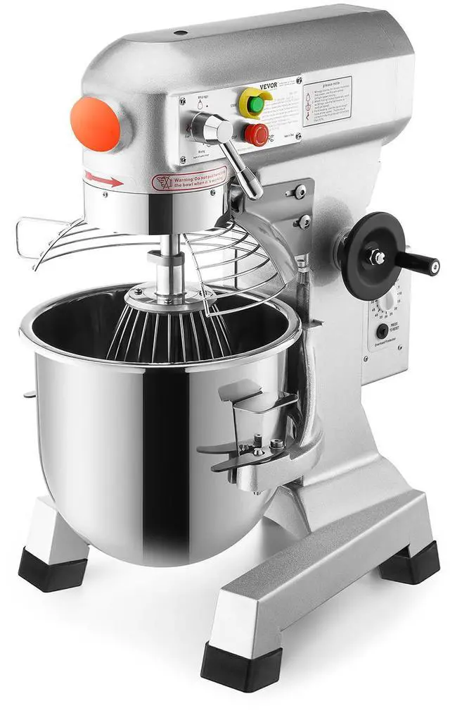 Alt view image 5 of 7 - Commercial Food Mixer 15Qt 600W 3 Speeds Adjustable 110/178/390 RPM Heavy Duty 110V with Stainless Steel Bowl Dough Hooks Whisk Beater Premium for Schools Bakeries Restaurants Pizzerias