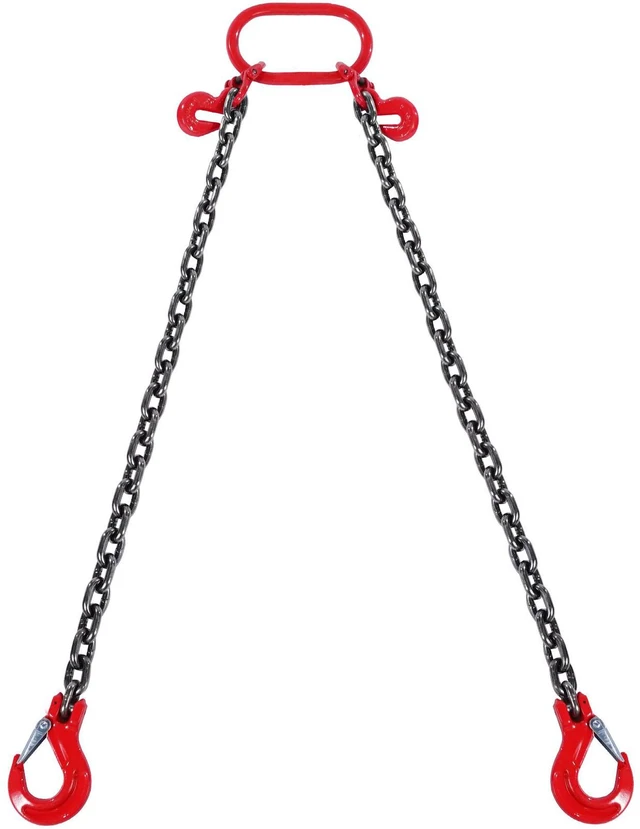Main image of 5/16" x 6' Chain Sling 2 Legs G80 Lifting Chain with Grab Hooks 6600 lbs