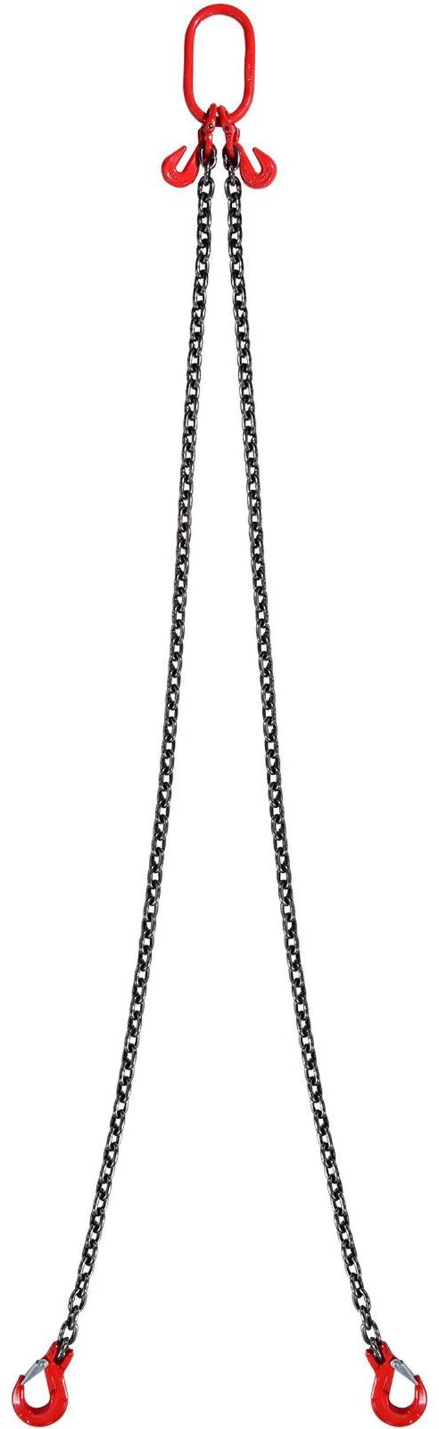 Alt view image 2 of 7 - 5/16" x 6' Chain Sling 2 Legs G80 Lifting Chain with Grab Hooks 6600 lbs