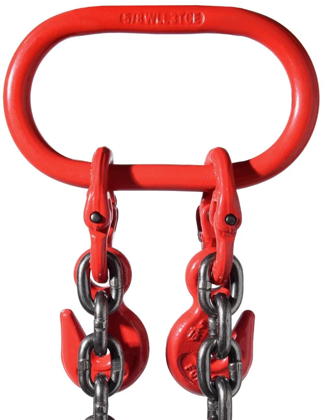 Alt view image 5 of 7 - 5/16" x 6' Chain Sling 2 Legs G80 Lifting Chain with Grab Hooks 6600 lbs