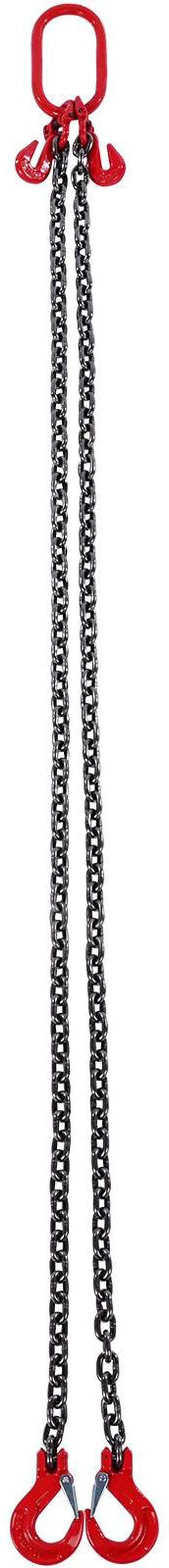 Alt view image 3 of 7 - 5/16" x 6' Chain Sling 2 Legs G80 Lifting Chain with Grab Hooks 6600 lbs