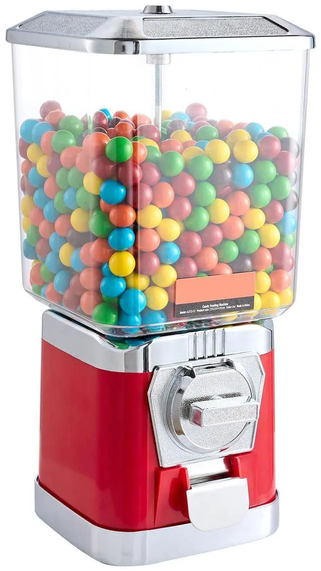 Alt view image 4 of 7 - 17"H Gumball Machine Vending Coin Bank Vintage Candy Dispenser PC Red