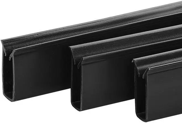 Alt view image 4 of 7 - Chain Link Fence Privacy Slats Double-Wall with Wings for 8' High Fence Black