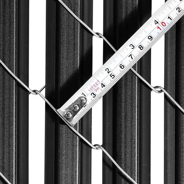 Alt view image 5 of 7 - Chain Link Fence Privacy Slats Double-Wall with Wings for 8' High Fence Black