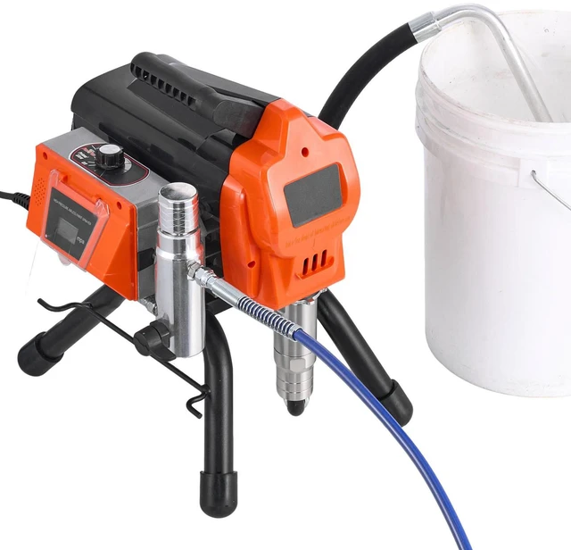 Alt view image 4 of 7 - Stand Airless Paint Sprayer, 1500W, 3300PSI High Pressure Airless Sprayer, Cleaning Brush, Hose, Extension Rod, Nozzles, Electric Spray Paint Machine for Large Apartments, Factory Buildings