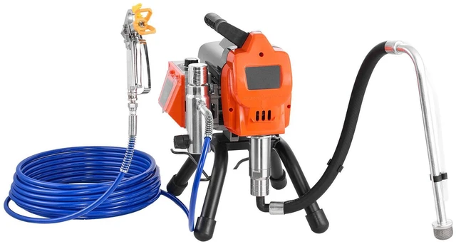 Alt view image 6 of 7 - Stand Airless Paint Sprayer, 1500W, 3300PSI High Pressure Airless Sprayer, Cleaning Brush, Hose, Extension Rod, Nozzles, Electric Spray Paint Machine for Large Apartments, Factory Buildings