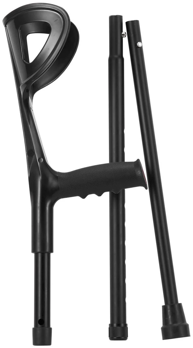 Alt view image 6 of 7 - Forearm Crutches 10-Level Height Adjustable Walking Crutches 1 Pair 350LBS