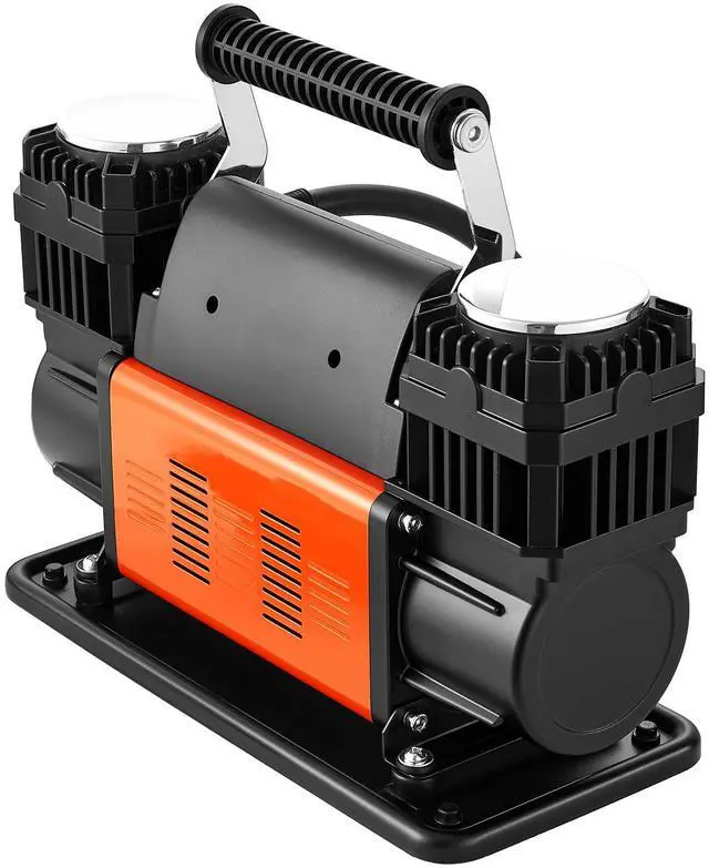Alt view image 3 of 6 - Dual-Cylinder Heavy Duty Air Compressor, 10.6CFM Portable Tire Inflator, 12V 150PSI Offroad Air Pump with Digital Pressure Gauge & Adapters for Truck Car SUV 4 x 4 Vehicle RV