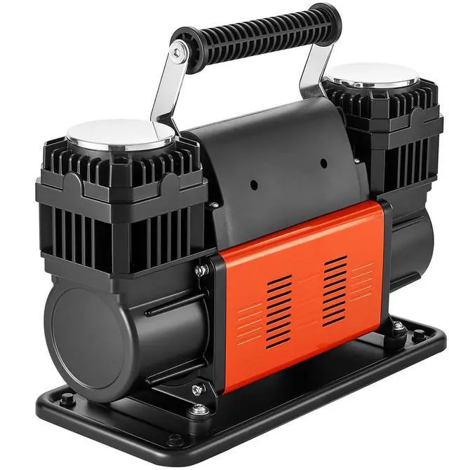 Alt view image 2 of 6 - Dual-Cylinder Heavy Duty Air Compressor, 10.6CFM Portable Tire Inflator, 12V 150PSI Offroad Air Pump with Digital Pressure Gauge & Adapters for Truck Car SUV 4 x 4 Vehicle RV
