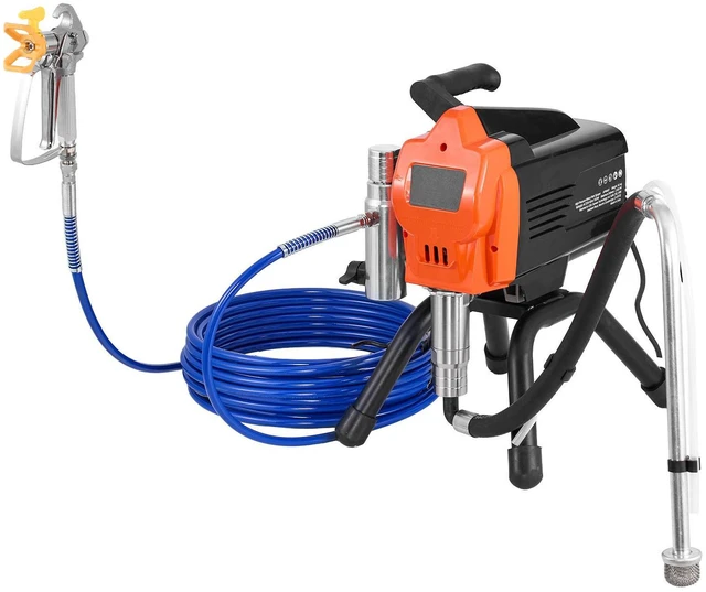 Alt view image 2 of 7 - Stand Airless Paint Sprayer, 1500W, 3300PSI High Pressure Airless Sprayer, Cleaning Brush, Hose, Extension Rod, Nozzles, Electric Spray Paint Machine for Large Apartments, Factory Buildings