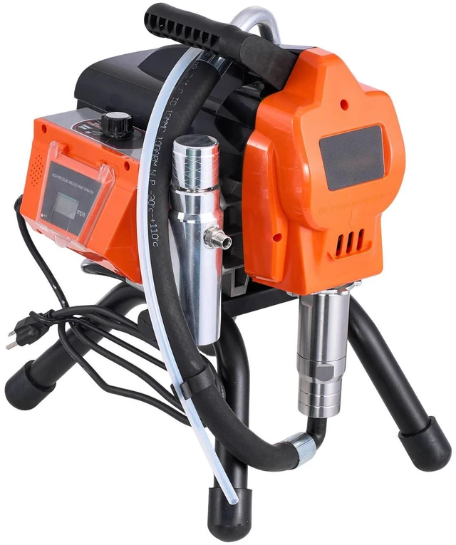 Alt view image 7 of 7 - Stand Airless Paint Sprayer, 1500W, 3300PSI High Pressure Airless Sprayer, Cleaning Brush, Hose, Extension Rod, Nozzles, Electric Spray Paint Machine for Large Apartments, Factory Buildings
