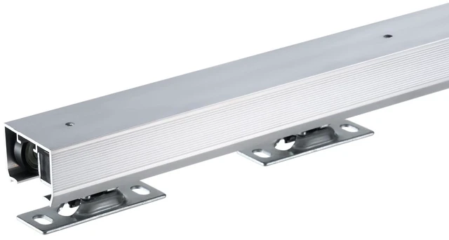 Alt view image 3 of 7 - Pocket Door Track Kit 5 ft Heavy Duty Pocket Door Hardware Track Set 3 Wheels